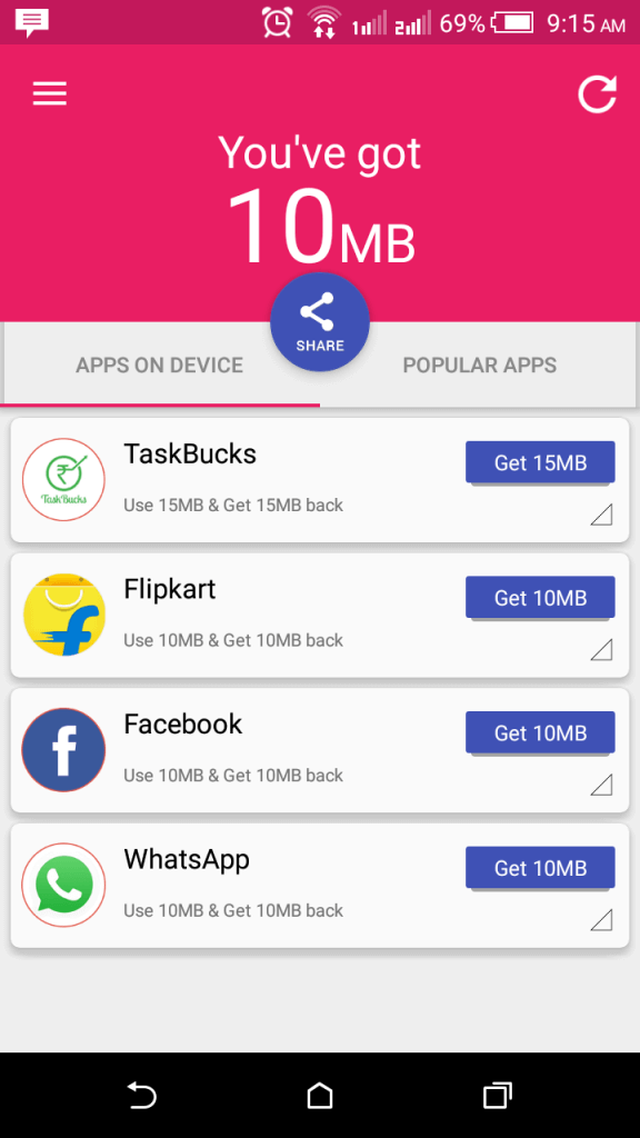 databack free data app