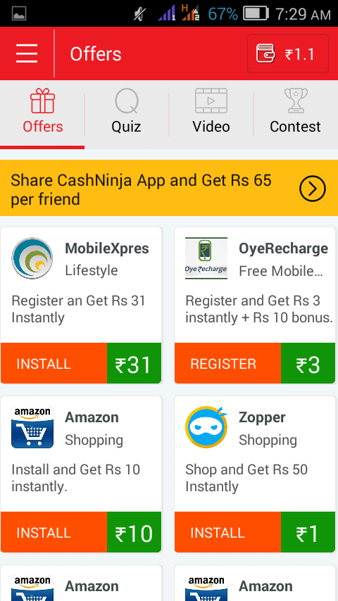 cash ninja free recharge app